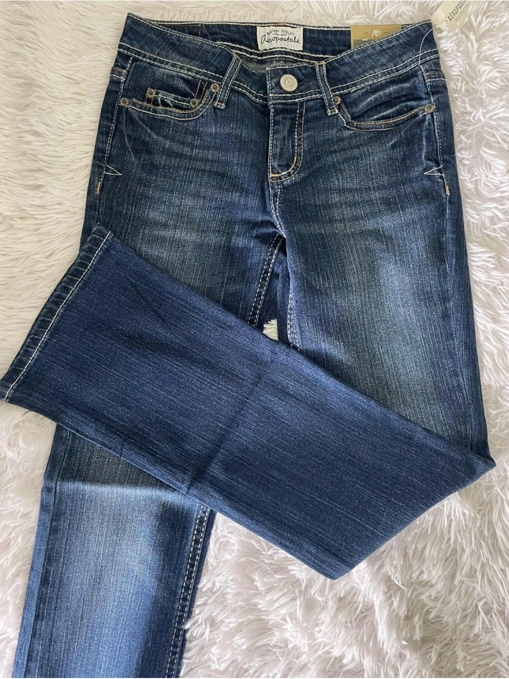 NWT Y2K Aeropostale CHELSEA BOOT Jean (Low Rise/Slim Fit) -Style #0616 Med Wash